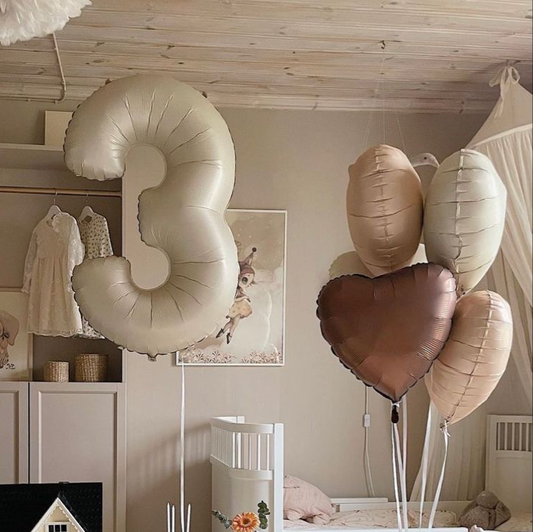Ballong hjerte beige