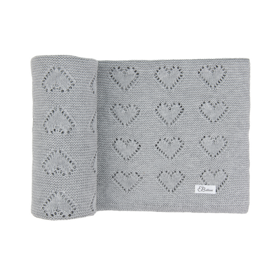 Babypledd strikk hjerte