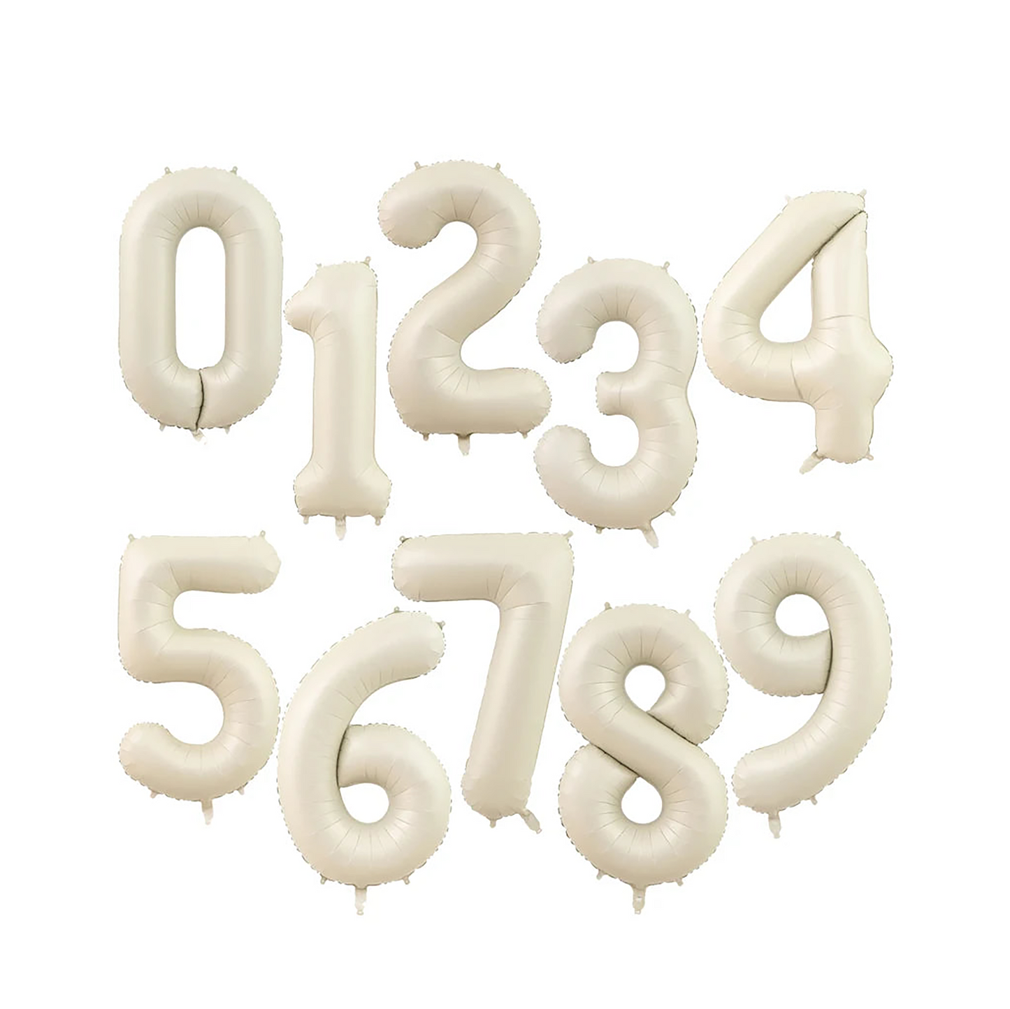 Ballong tall 0-9 krem