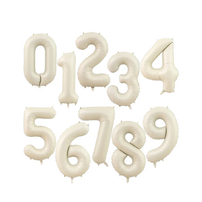 Ballong tall 0-9 krem