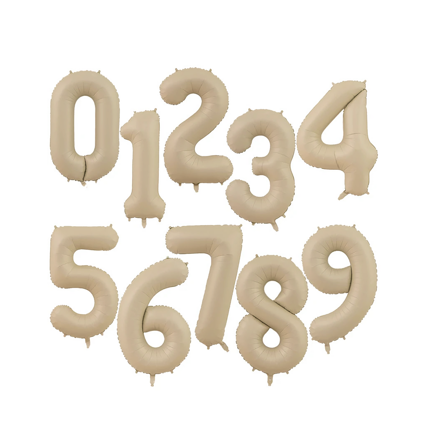 Ballong tall 0-9 beige