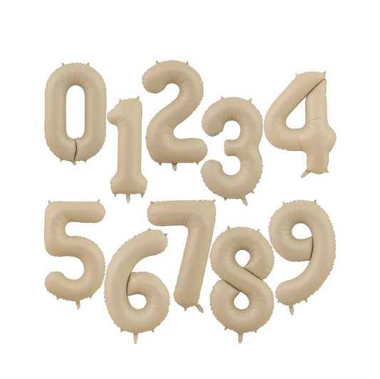 Ballong tall 0-9 beige